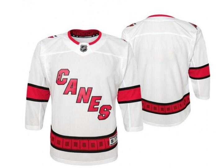 Men%27s Carolina Hurricanes Customized White Stitched NHL Jersey
